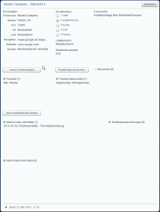 Kundendatenblatt